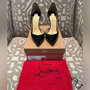 Christian Louboutin Iriza 100 Black Patent Leather Size 38/8 US Women’s
